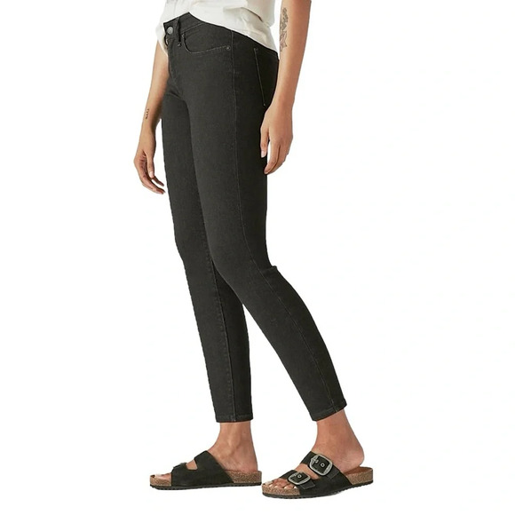 Lucky Brand Womens High Rise  Bridgette Skinny Weathered Black SZ 0/24 - Picture 3 of 13